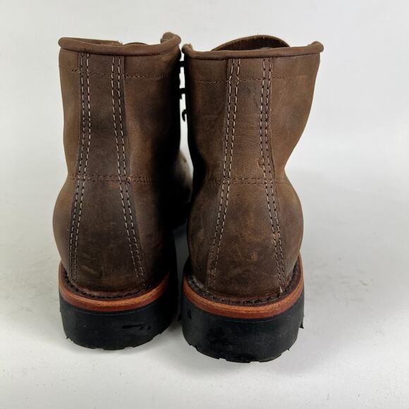 Chippewa LLBean logging mens 7.5 logger boots low brown leather waterproof - Picture 7 of 11
